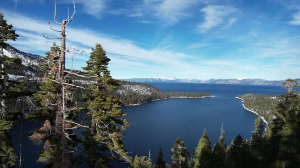 Latanie Nad Jeziorem Tahoe Kalifornii Zimą — Wideo stockowe