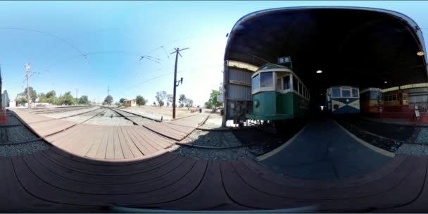 Trem Musuem Cidade Califórnia 360 — Vídeo de Stock