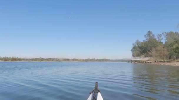Гребное Озеро Натома Фолсом Калифорния — стоковое видео
