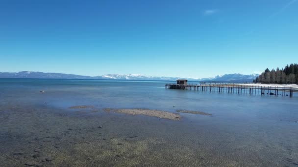Эиральное Видео Озера Тахо Калифорнии — стоковое видео