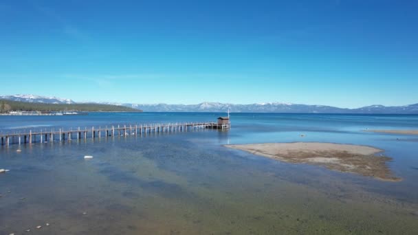 Aeiral Wideo Jeziora Tahoe Kalifornii — Wideo stockowe