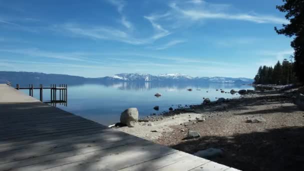 Aeiral Wideo Jeziora Tahoe Kalifornii — Wideo stockowe