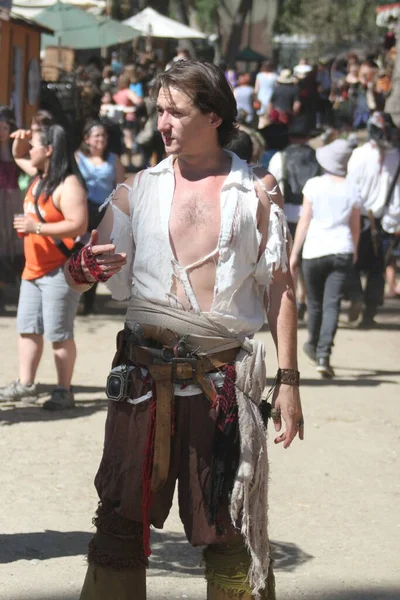 2014 Hollister California Άνθρωποι Ντυμένοι Medeival Cosutmes Αναγεννησιακό Faire — Φωτογραφία Αρχείου