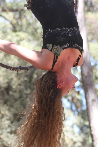 2014 Hollister California Rönesans Fuarında Medeival Kostümlü Akrobat — Stok fotoğraf