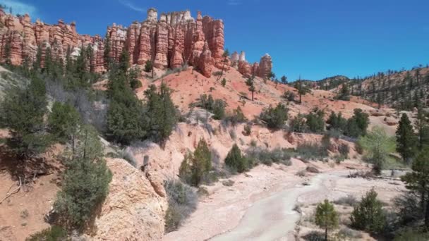 Fliegen Über Canyons Und Mossy Cave Utah — Stockvideo