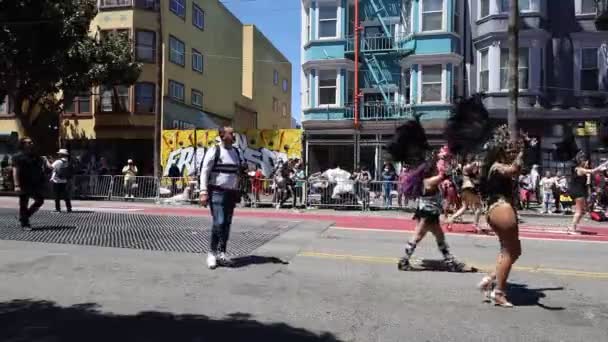 202022 San Francisco California San Francisco Carnaval Sfilata Ballerini — Video Stock