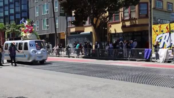 202022 San Francisco California San Francisco Carnaval Parade Dancers — Stock Video