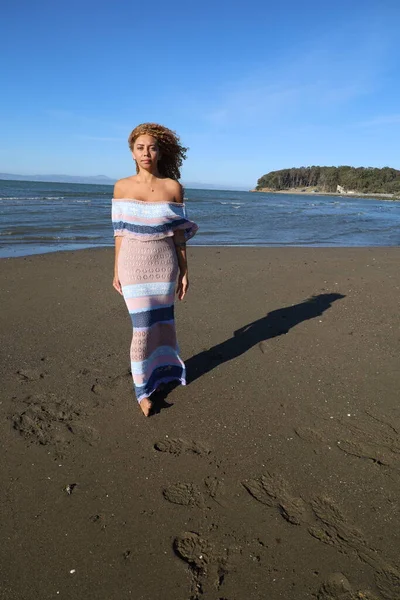 Photo Beautiful Brazilian Lady Beach — Stok fotoğraf