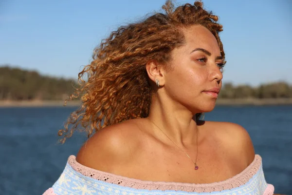 Photo Beautiful Brazilian Lady Beach — Fotografia de Stock