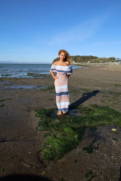 Photo Beautiful Brazilian Lady Beach — Stok fotoğraf