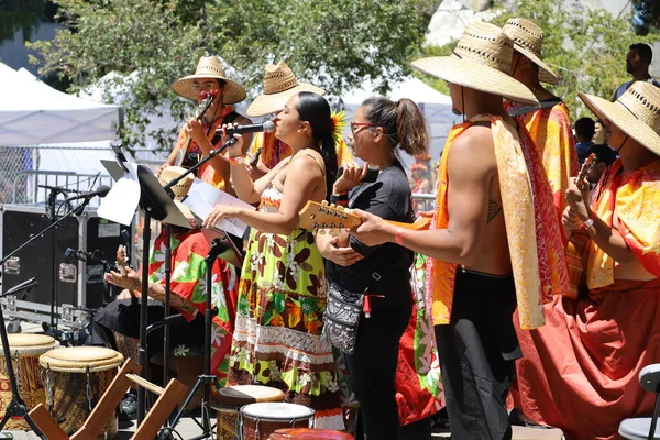 2022 San Francisco California Tahitian Performers Bastille Day Celebrations — 图库照片