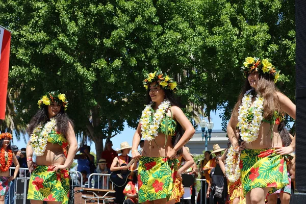 2022 San Francisco California Tahitian Performers Bastille Day Celebrations — Stock Photo, Image