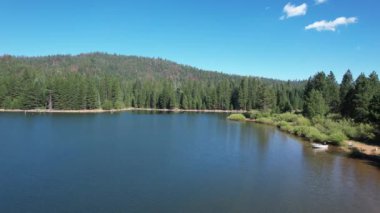 Flying over Butte Lake California