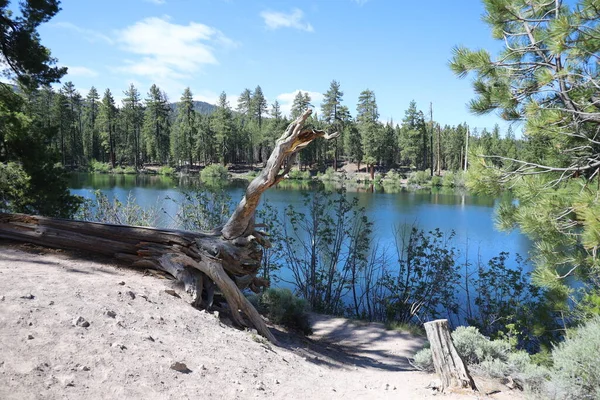 Lassen Peak Manzanita Lake Lassen National Park California — Fotografia de Stock