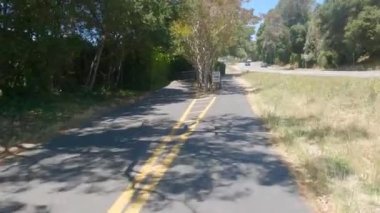 Biking Shoreline trail, Tiburon, Calfornia,america