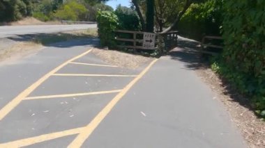 Biking Shoreline trail, Tiburon, Calfornia,america