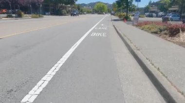 Biking Shoreline trail, Tiburon, Calfornia,america