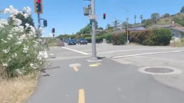 Biking Shoreline trail, Tiburon, Calfornia,america