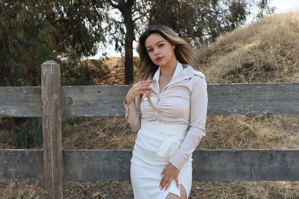 Photo Beautiful Lady Park Summer Day — Stock Photo, Image