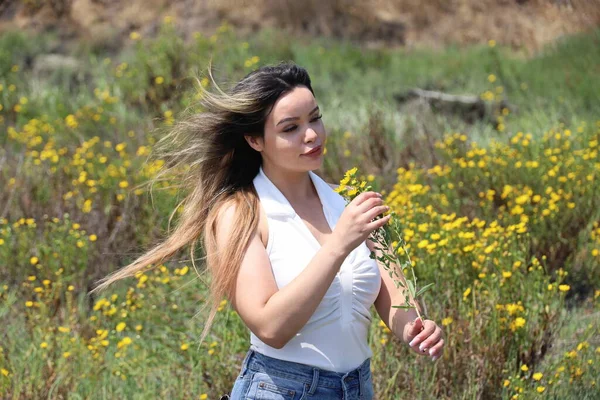 Photo Beautiful Lady Park Summer Day — Stock Photo, Image