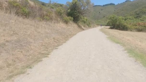 Biking Weiler Road San Pedro Park Pacifica California — Video Stock