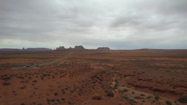 Vliegen Monument Vallei Arizona — Stockvideo