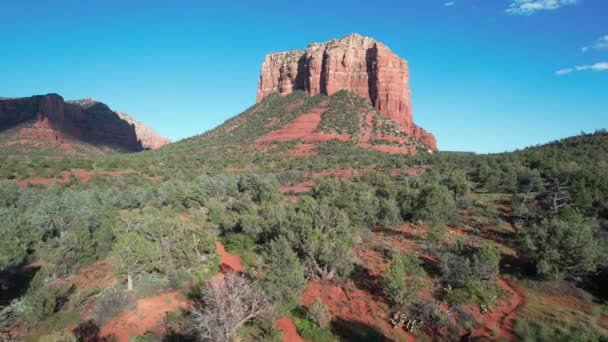Latanie Nad Czerwoną Skałą Mesami Sedonie Arizona — Wideo stockowe