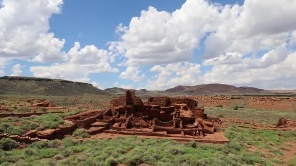 Tempo Lapso Vídeo Monumento Nacional Wupatki Arizona — Vídeo de Stock
