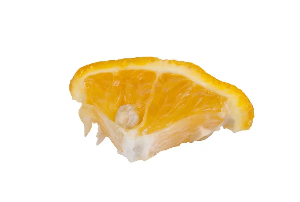 Oranje segment met een steen — Stockfoto