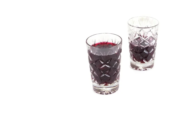 Two crystal glasses with wine — Stock Photo, Image