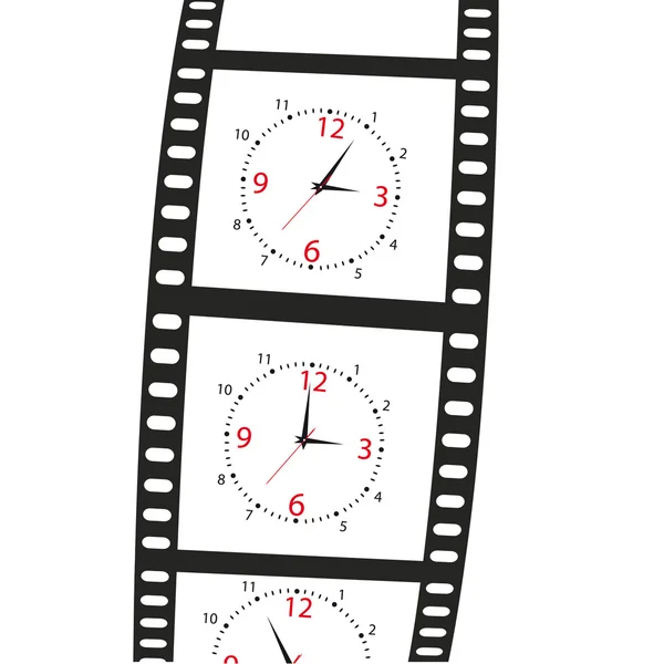 Timmar på en film shot.vector illustration — Stock vektor