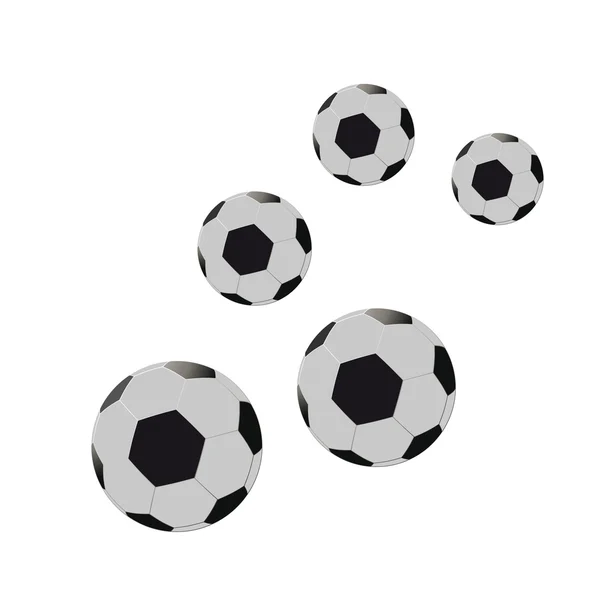 П'ять футбольних клубів. Векторні ілюстрації — стоковий вектор