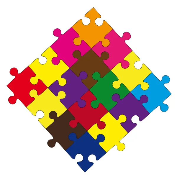 renk puzzles.vector illüstrasyon kompozisyon