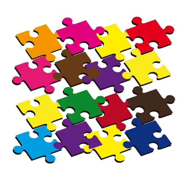 renk puzzles.vector illüstrasyon kompozisyon