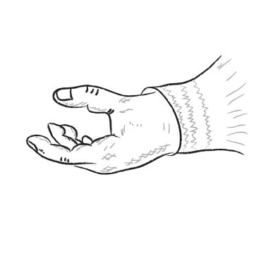 insan hand.vector çizilen illüstrasyon
