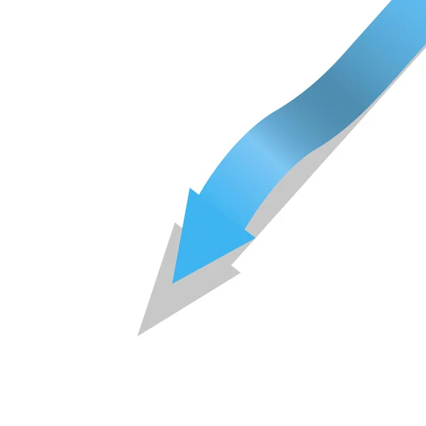 Blue arrow . Vector illustration — Stock Vector