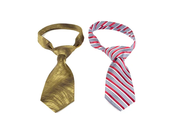 Композиція одягу, дві зелені та червоні краватки — стокове фото