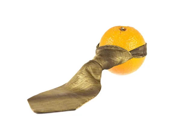 Olgun turuncu yeşil kravat