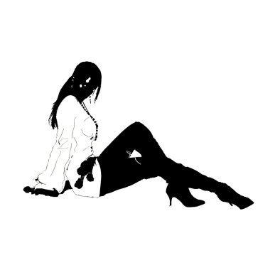 woman.vector çizim silueti
