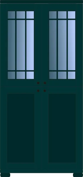 Modern Darkgreen Wardrobe Glass — 图库照片