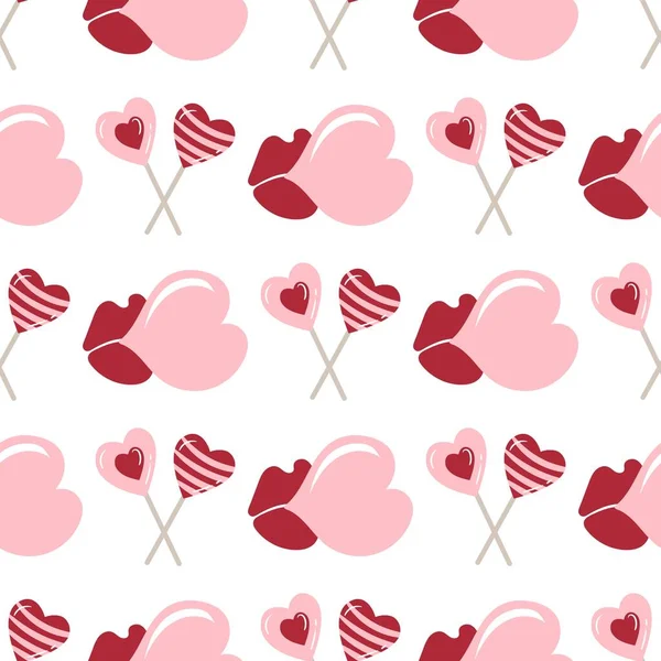 День святого Валентина бесшовный шаблон сердца — стоковый вектор