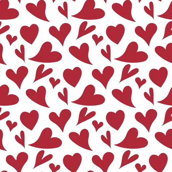 Valentines den bezešvé vzor srdce — Stockový vektor