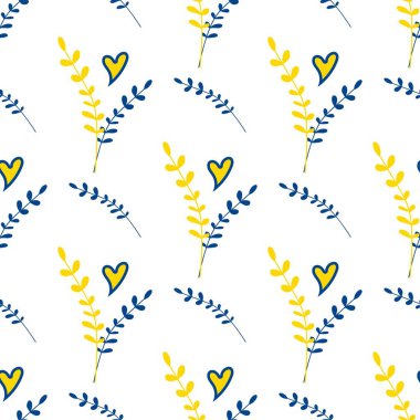 Ukrayna bayrağı barış gökkuşağı şeklinde kusursuz bir desen. Ukrayna 'da barış kavramı.