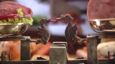 denge ağırlıkları Close-Up ölçekler