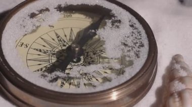 Pusula deniz eski harita Close-Up