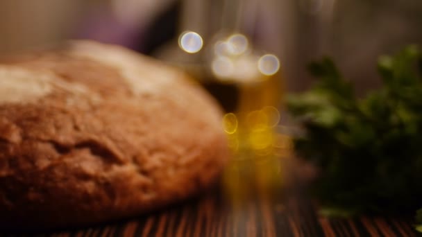 Bröd och bagerier dolly skott — Stockvideo