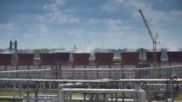 Нефтеперерабатывающий завод — стоковое видео