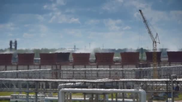 Нефтеперерабатывающий завод — стоковое видео