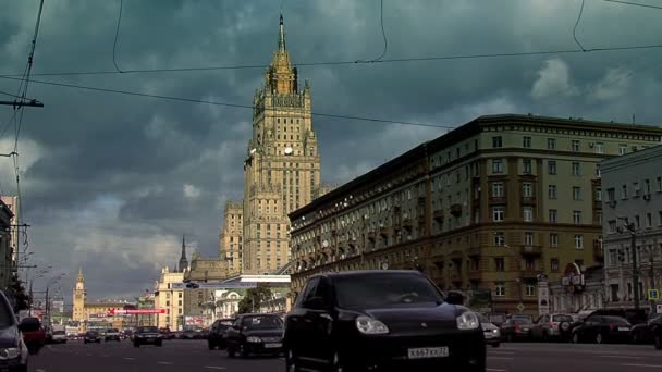 Dlouhý záběr měst Moskva Rudé náměstí (statické - den) — Stock video