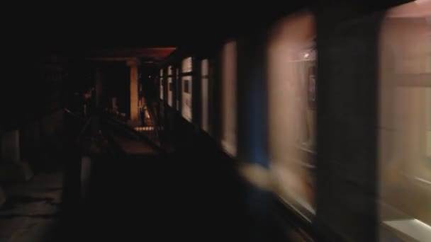 Тоннель метро — стоковое видео